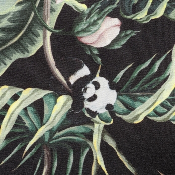 Hide＆Seek panda print on satin ブラウス 詳細画像