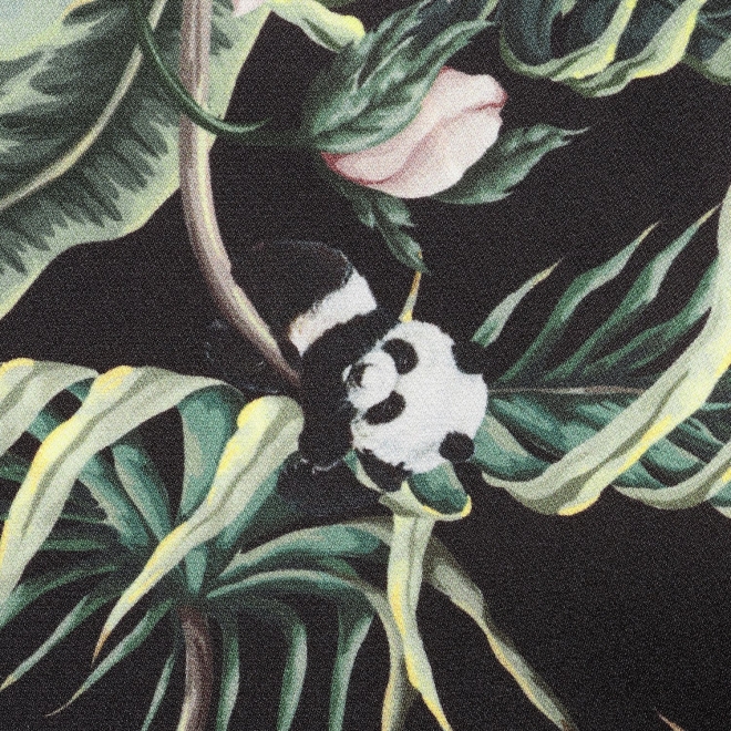 Hide＆Seek panda print on satin ブラウス 詳細画像 黒系マルチ 10