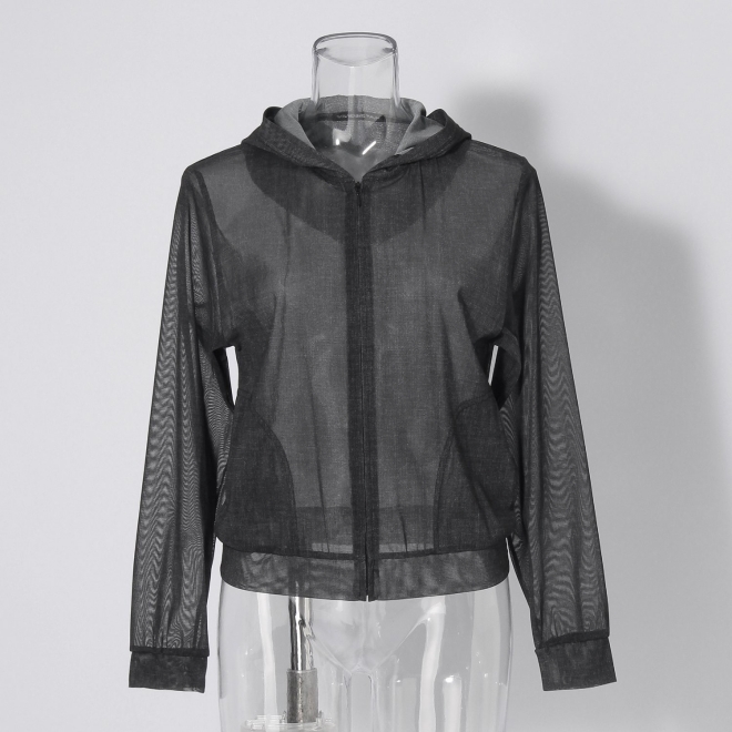 【COMING SOON】Sheer denim ブルゾン 詳細画像 ブラック 1