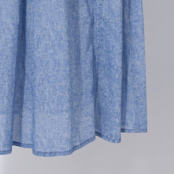 【COMING SOON】WL Vintage denim print ギャザーヨーク スカート 詳細画像