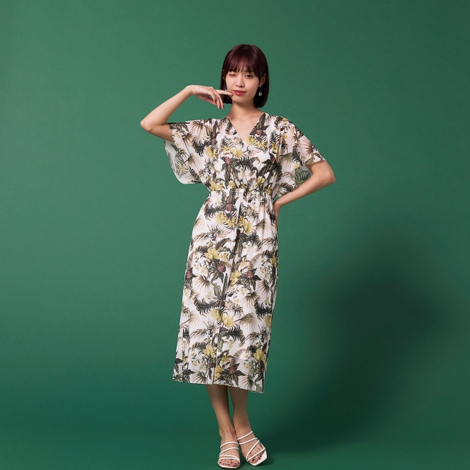 Hide＆Seek panda print ドレス 詳細画像 白系マルチ 1