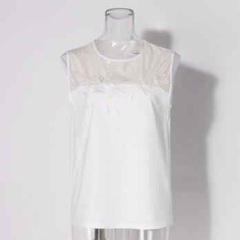Bamboo embroidery Tシャツ 詳細画像