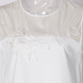 Bamboo embroidery Tシャツ 詳細画像