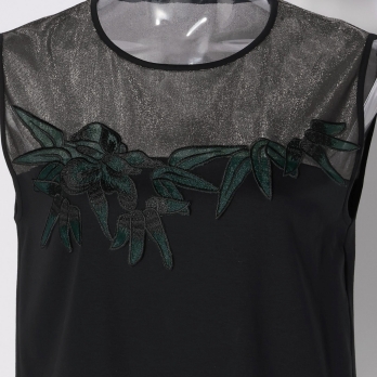Bamboo embroidery Tシャツ 詳細画像