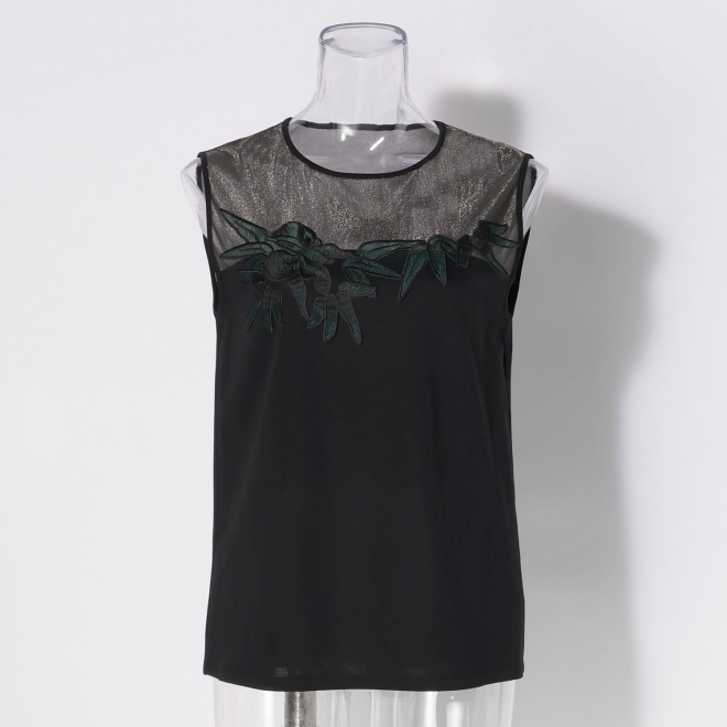 Bamboo embroidery Tシャツ 詳細画像 ブラック 1