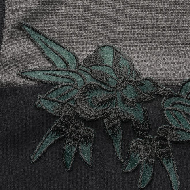 Bamboo embroidery Tシャツ 詳細画像 ブラック 6