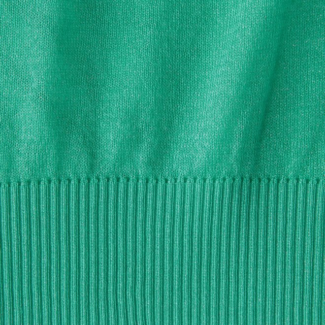 WLC サガラ刺繍強撚ラメニット プルオーバー 詳細画像 グリーン 6