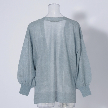 【COMING SOON】WLC 強撚ラメスリットトッパー ニット 詳細画像