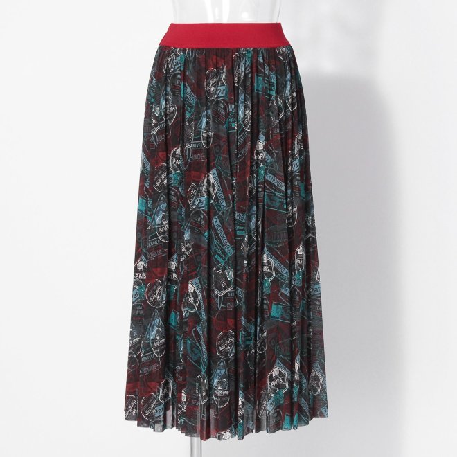 Passport stamp print net スカート｜VIVIENNE TAM