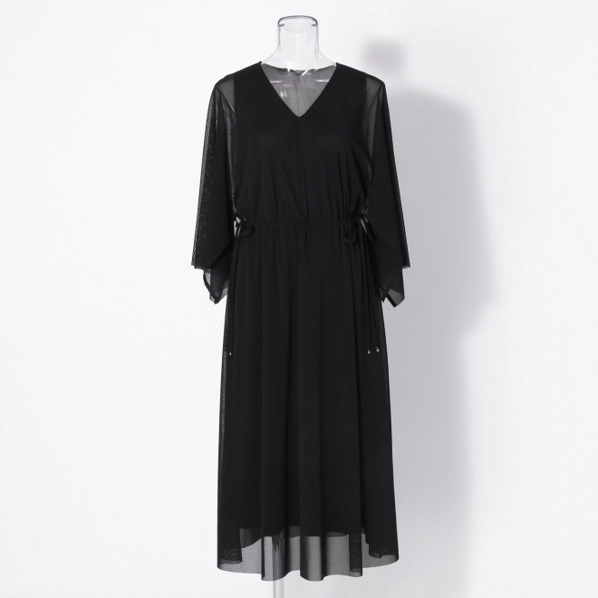 【接触冷感】Solid air net ドレス 詳細画像 ブラック 1