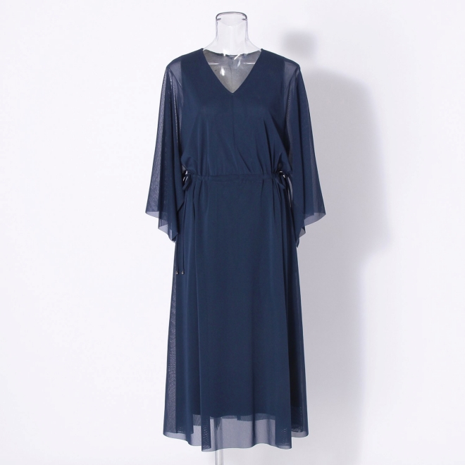 【接触冷感】Solid air net ドレス 詳細画像 ネイビー 5
