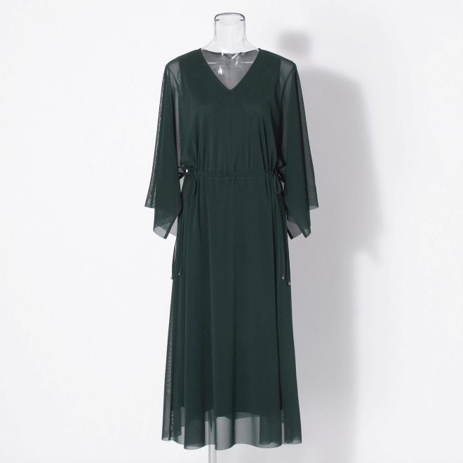 【接触冷感】Solid air net ドレス 詳細画像 カーキ 1