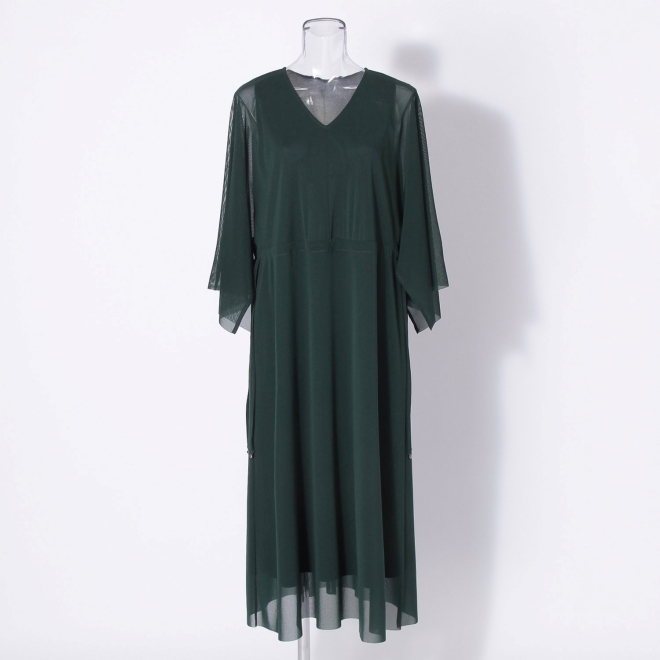 【接触冷感】Solid air net ドレス 詳細画像 カーキ 4