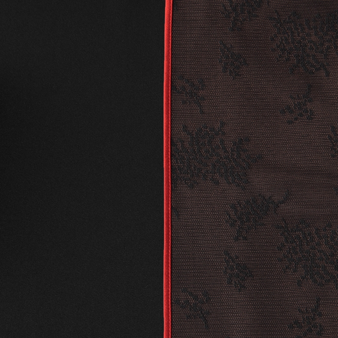 Flower embroidery on jacquard tulle ドレス 詳細画像 ブラック 2