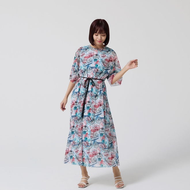 VIVIENNE TAM 花柄 ワンピース スリップドレス リボン付き S〜M ヴィヴィアンタム公式通販サイト 【VIVIENNE TAM 公式オンライン