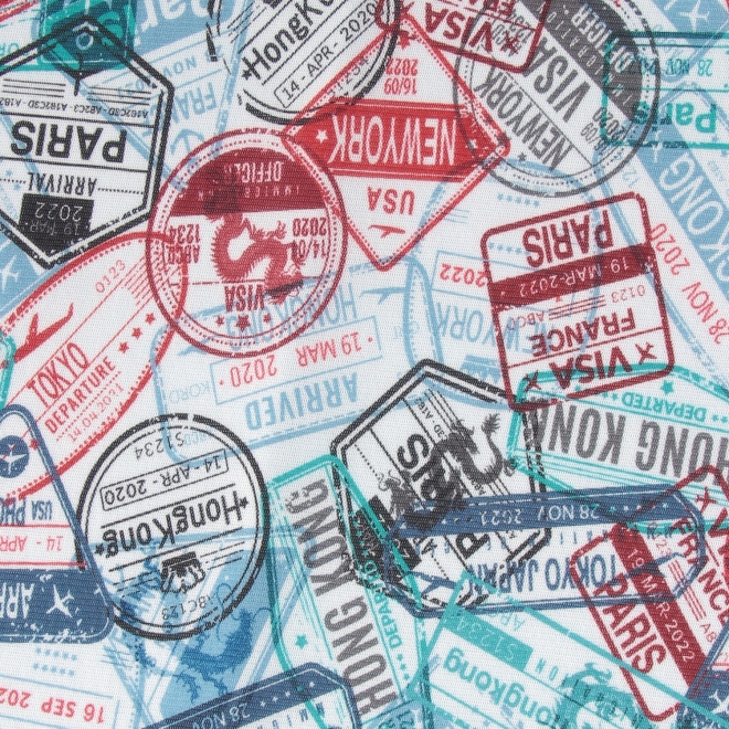Passport stamp print net ドレス 詳細画像 白系マルチ 8