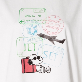 【COMING SOON】【 スヌーピー 】 Passport stamp Tシャツ 詳細画像
