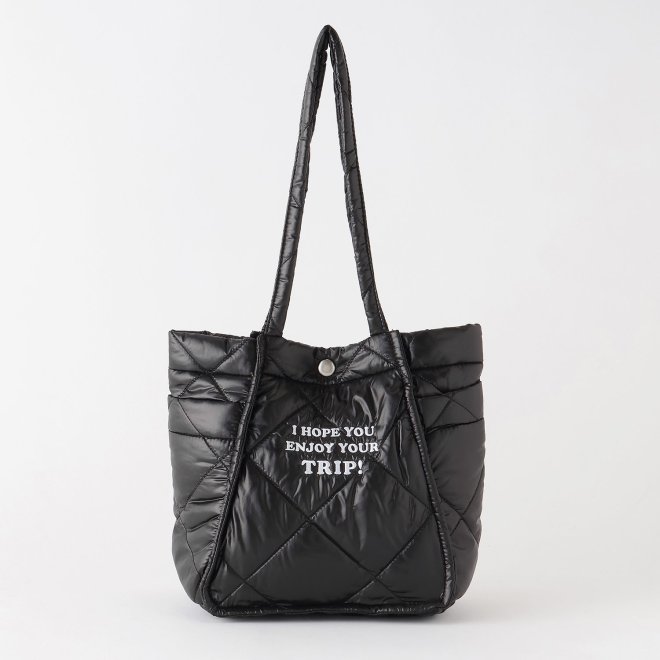 【COMING SOON】【 スヌーピー 】 Quilting Tote Bag 詳細画像 ブラック 2
