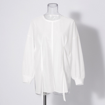 Sheer raschel long sleeve tee ブラウス 詳細画像