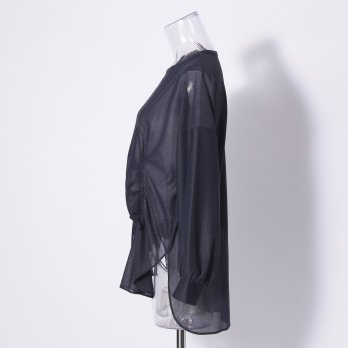 Sheer raschel long sleeve tee ブラウス 詳細画像