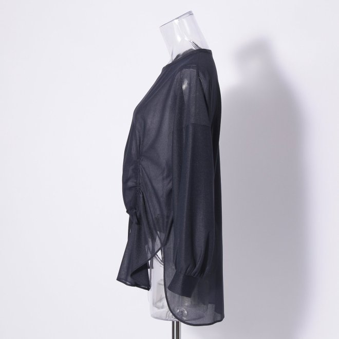 Sheer raschel long sleeve tee ブラウス 詳細画像 ネイビー 2