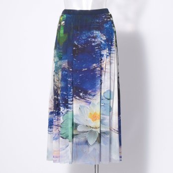 Night blooming waterlily print スカート 詳細画像