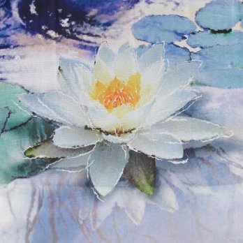 Night blooming waterlily print スカート 詳細画像