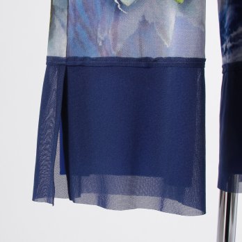 Night blooming waterlily print パンツ 詳細画像