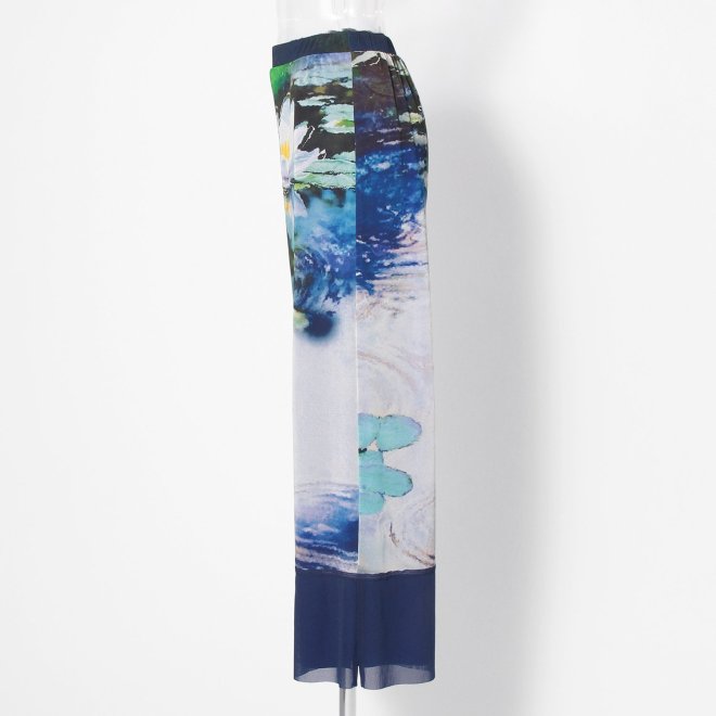 Night blooming waterlily print パンツ 詳細画像 ブルー系マルチ 2
