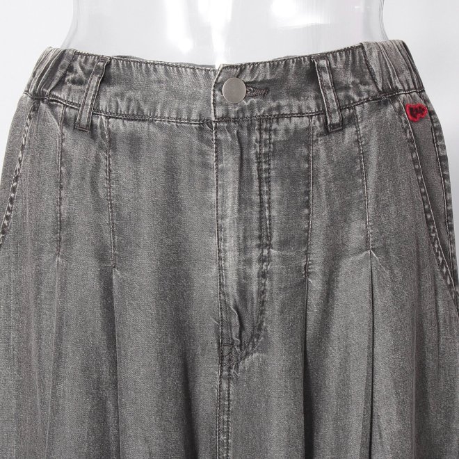 WLC バイオシルクタックワイドフレア パンツ 詳細画像 グレー 5