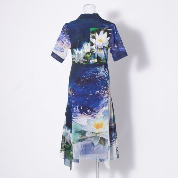 Night blooming waterlily print ドレス 詳細画像