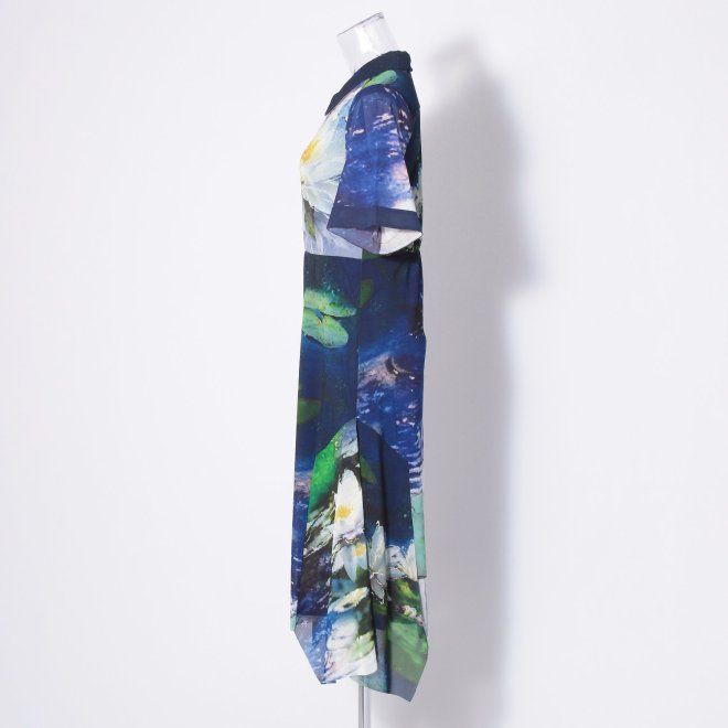 Night blooming waterlily print ドレス 詳細画像 ブルー系マルチ 2