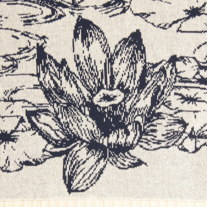 Waterlily jacquard ニットベスト 詳細画像 ホワイト 6