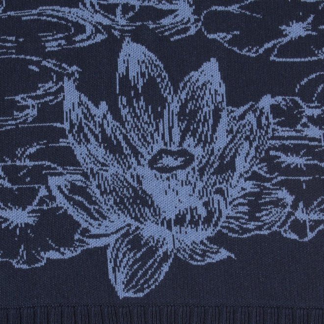 Waterlily jacquard ニットベスト 詳細画像 ネイビー 7