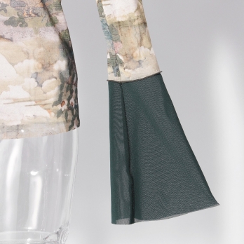 【COMING SOON】Buddha print net ブラウス 詳細画像