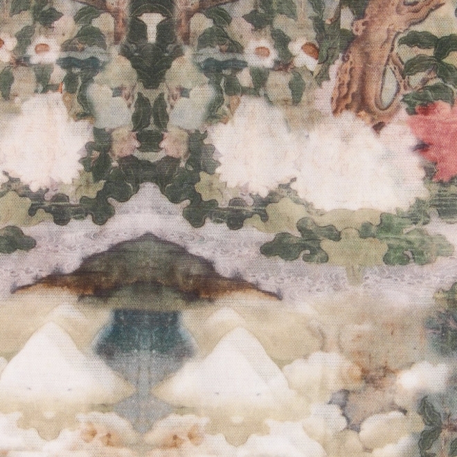 【COMING SOON】Buddha print net ブラウス 詳細画像 グリーン系マルチ 11