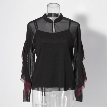 【COMING SOON】Layered net ブラウス