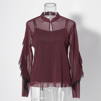 【COMING SOON】Layered net ブラウス
