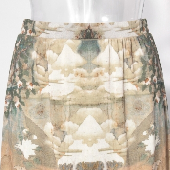 【COMING SOON】Buddha print net スカート 詳細画像