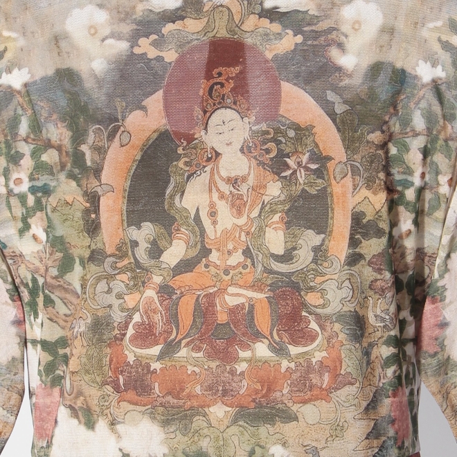 【COMING SOON】Buddha print net ドレス 詳細画像 グリーン系マルチ 10