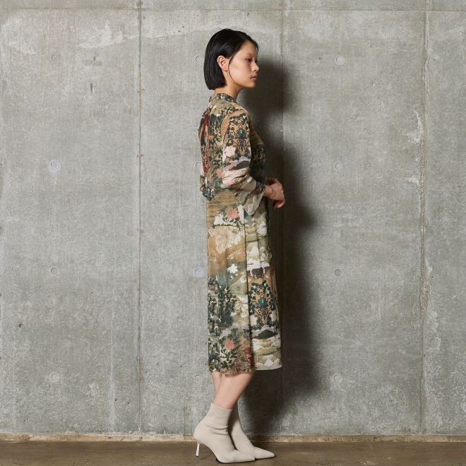 【COMING SOON】Buddha print net ドレス 詳細画像 グリーン系マルチ 4