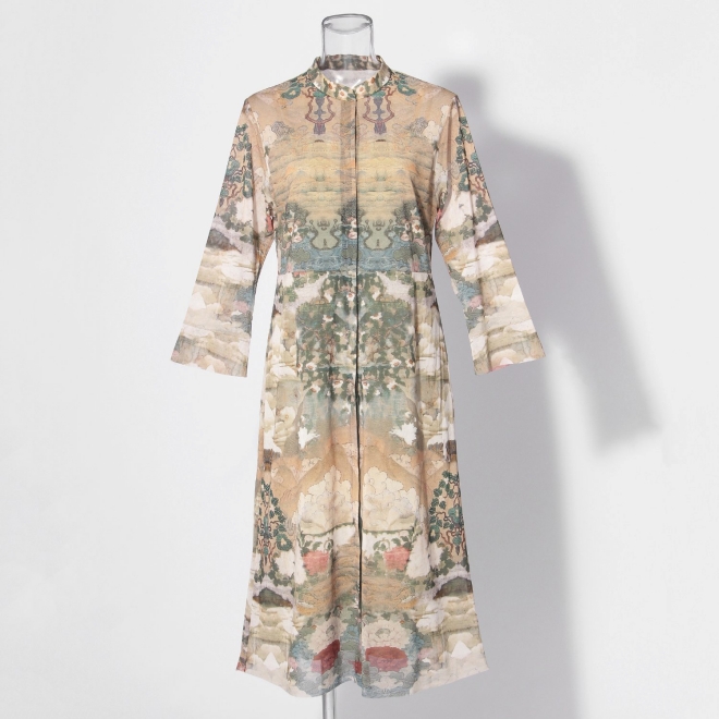 【COMING SOON】Buddha print net ドレス 詳細画像 グリーン系マルチ 5