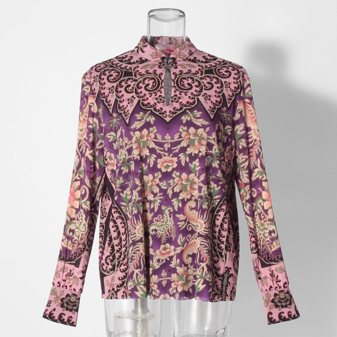 【COMING SOON】Peony butterfly print ブラウス