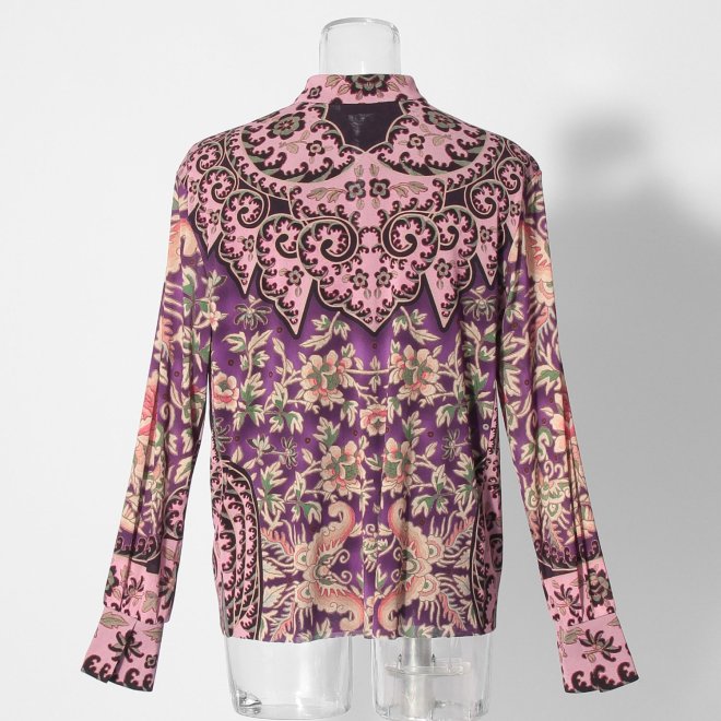 【COMING SOON】Peony butterfly print ブラウス 詳細画像 黒系マルチ 3