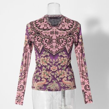 【COMING SOON】Peony butterfly print ブラウス 詳細画像