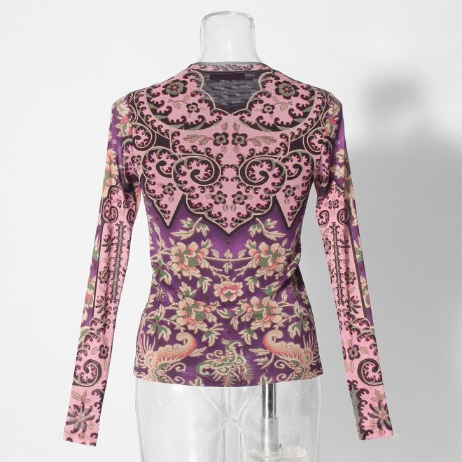 【COMING SOON】Peony butterfly print ブラウス 詳細画像 黒系マルチ 3