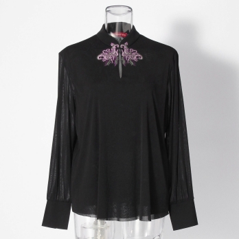 【COMING SOON】Butterfly flower embroidery on net ブラウス 詳細画像