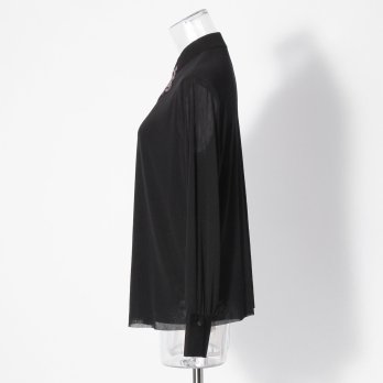 【COMING SOON】Butterfly flower embroidery on net ブラウス 詳細画像