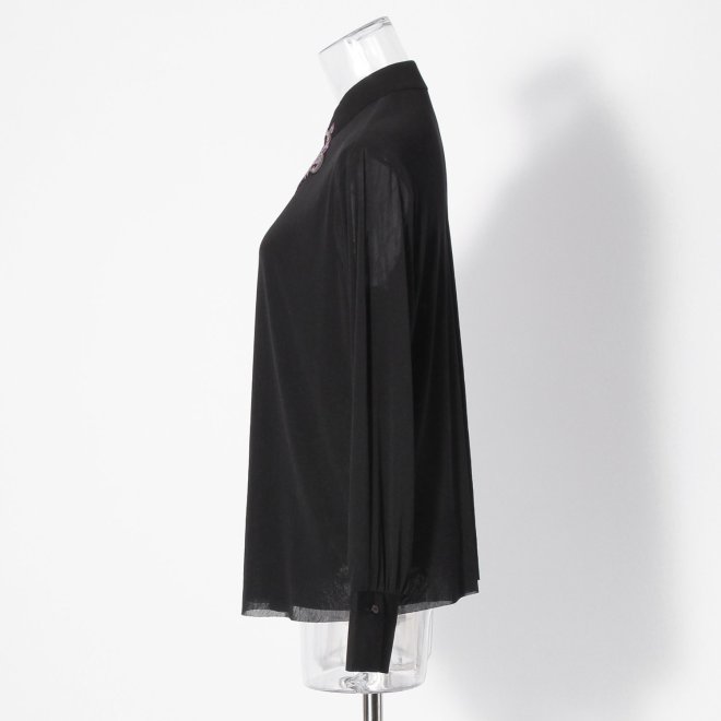 【COMING SOON】Butterfly flower embroidery on net ブラウス 詳細画像 ブラック 2