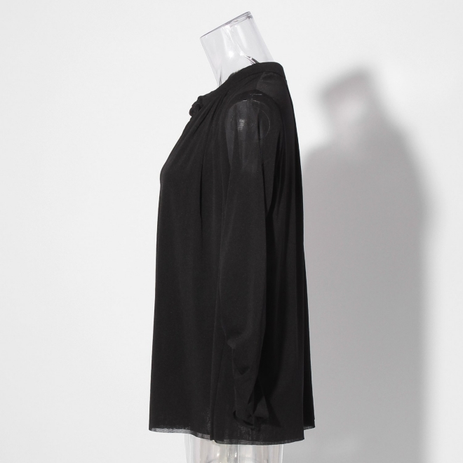 Solid netting ブラウス 詳細画像 ブラック 2